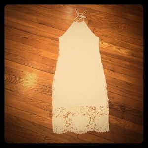 White lace dress perfect for engagement!