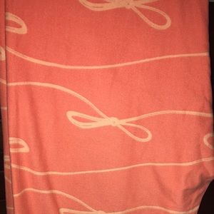 OS EUC Light Coral Bows - LuLaRoe