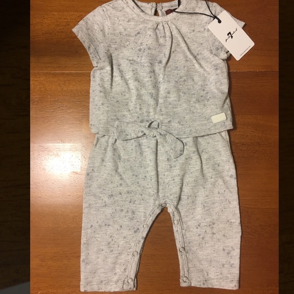 7 For All Mankind Other - NWT! 7 For All Mankind Gray Baby Coverall, 0-3 Mth