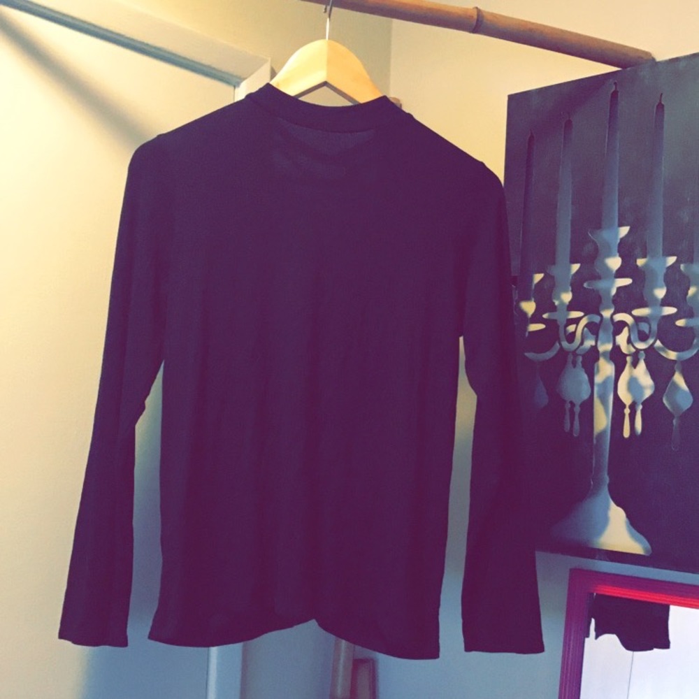 Soft black long sleeve with sexy crisscross back