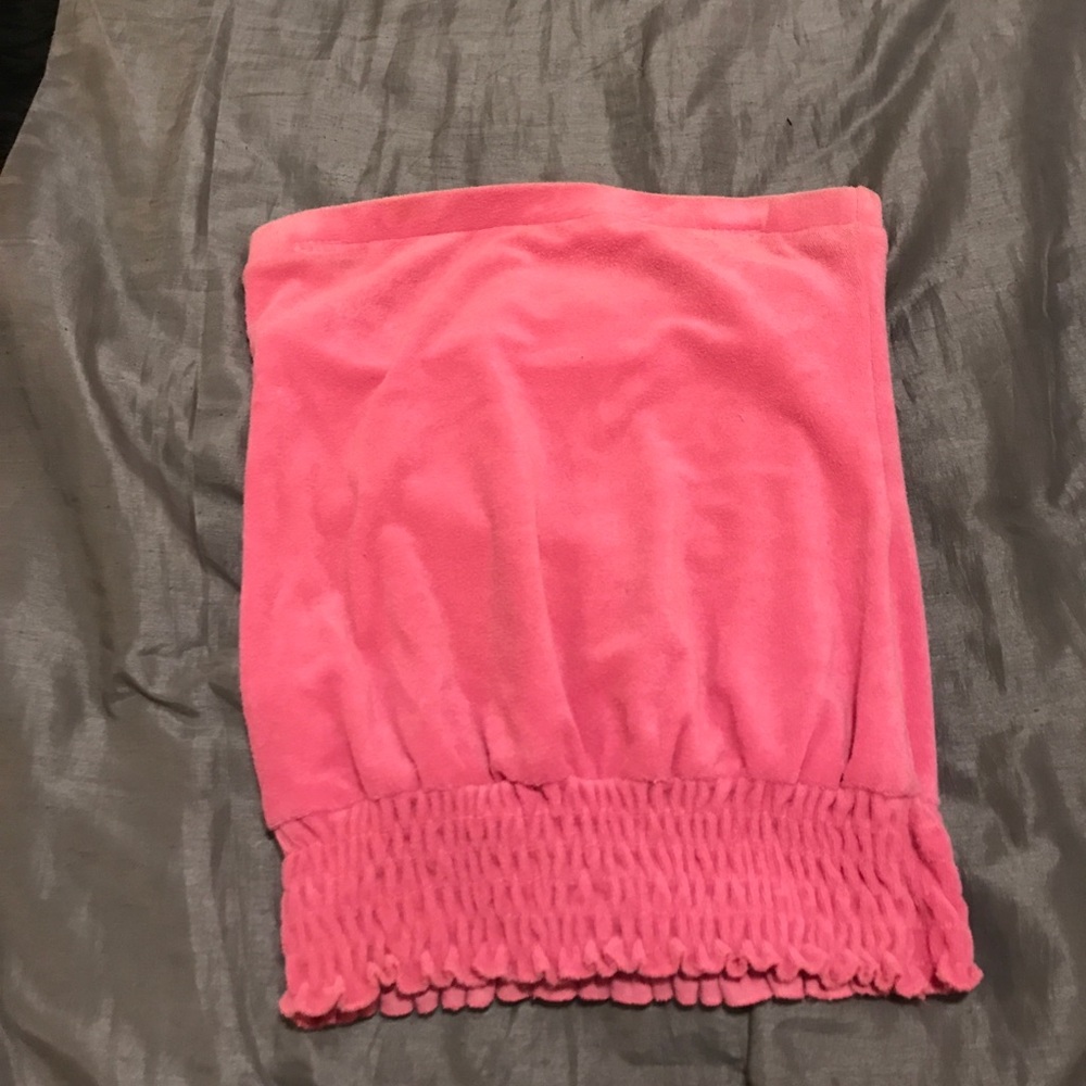 Tube top terrycloth material