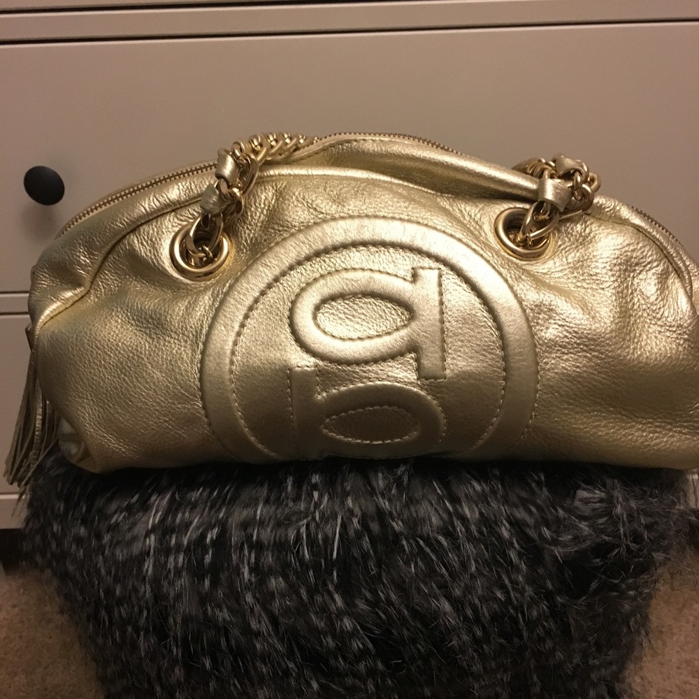 Gold Leather Bebe Purse