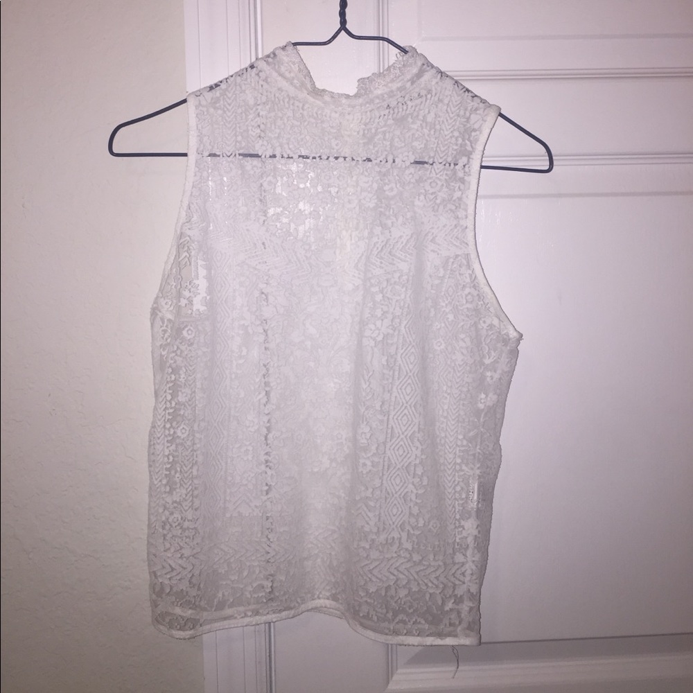 White Sheer printed Shirt