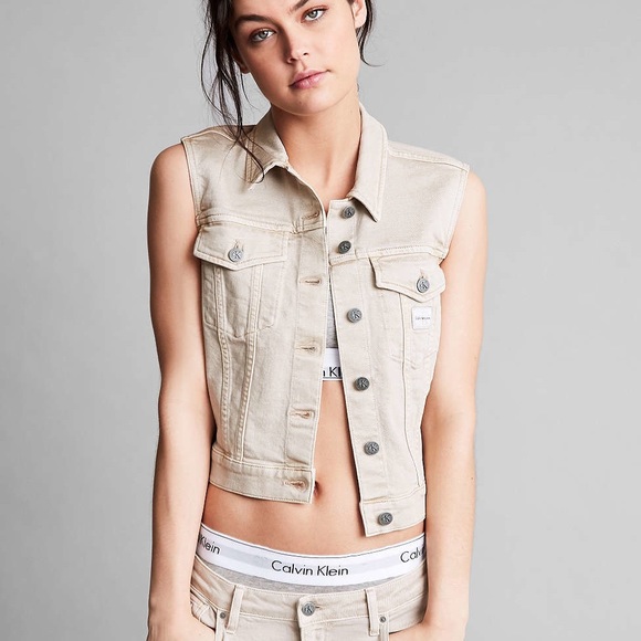 sleeveless trucker jacket