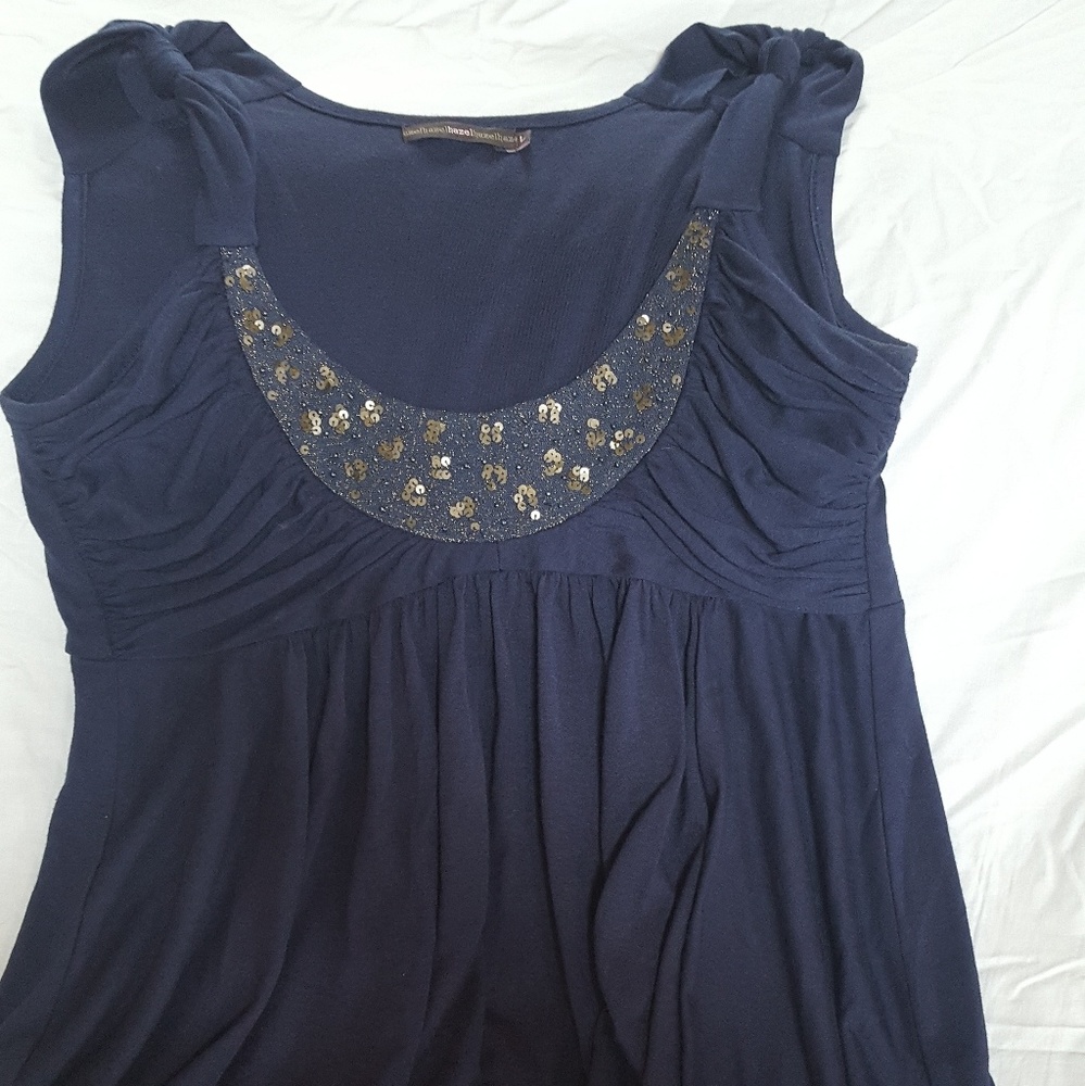 Navy blue dressy top