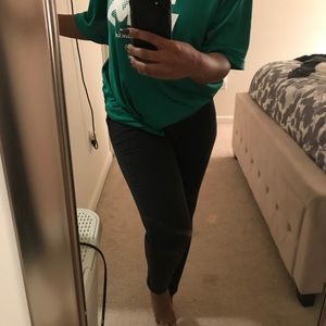 BDG black mid-rise twig grazer ankle jeans