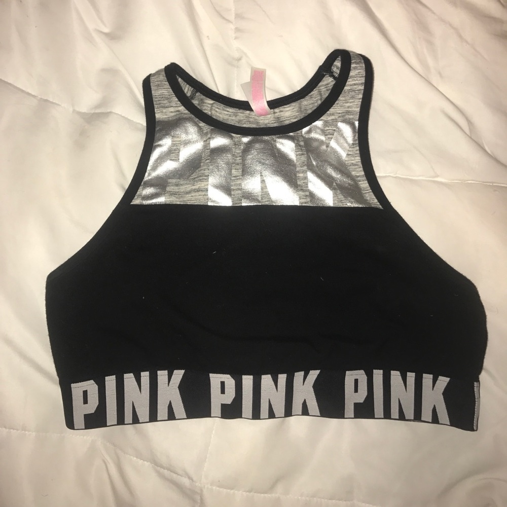 Pink sports bra