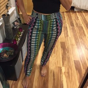 NWT high waisted colorful jogger pants