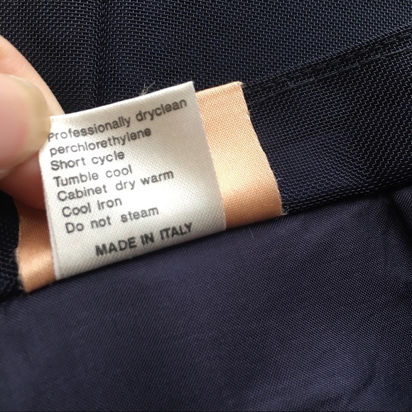 ✨5 FOR $25✨  Maruccia Mandelli for Krizia Navy Mesh PencilSkirt - Picture 8 of 8