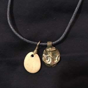 Navy Blue Anchor Necklace