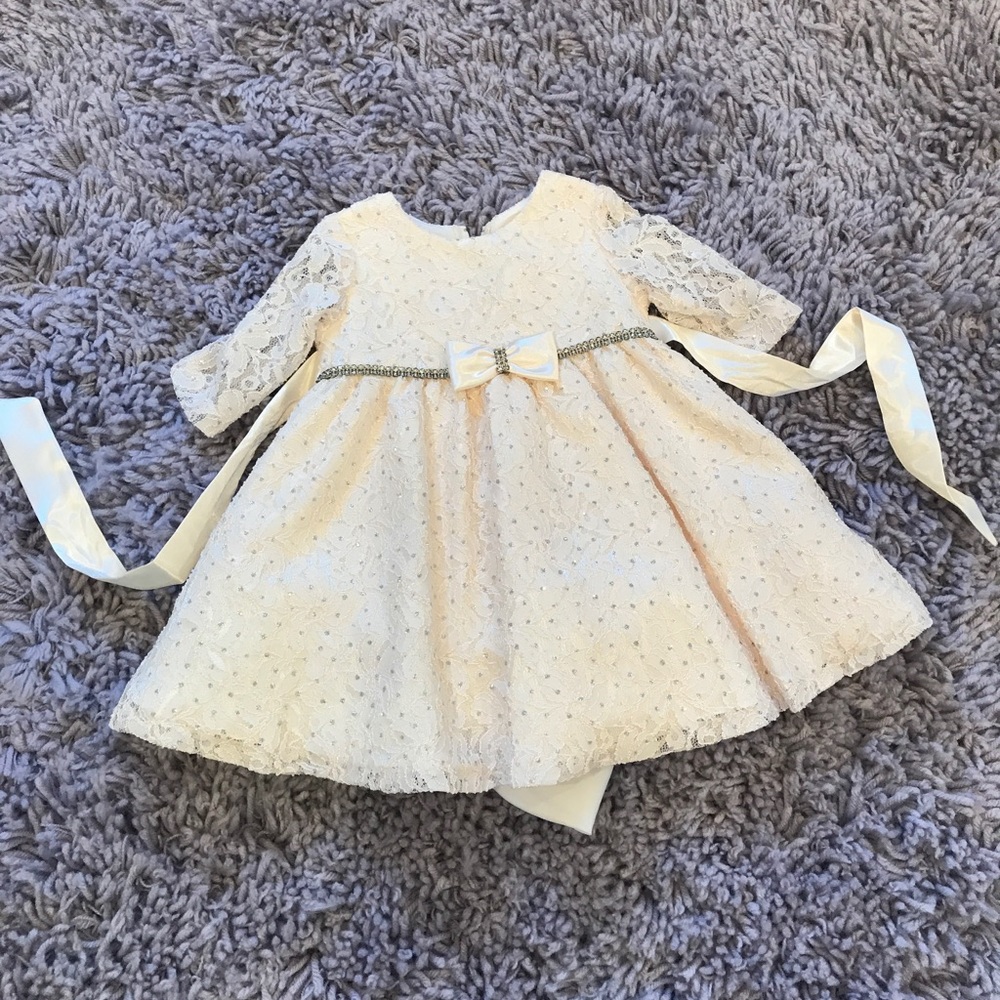 NWT * Ivory holiday dress w/ diaper cover