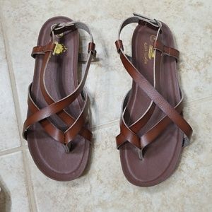 Aloha island Brown strappy sandals