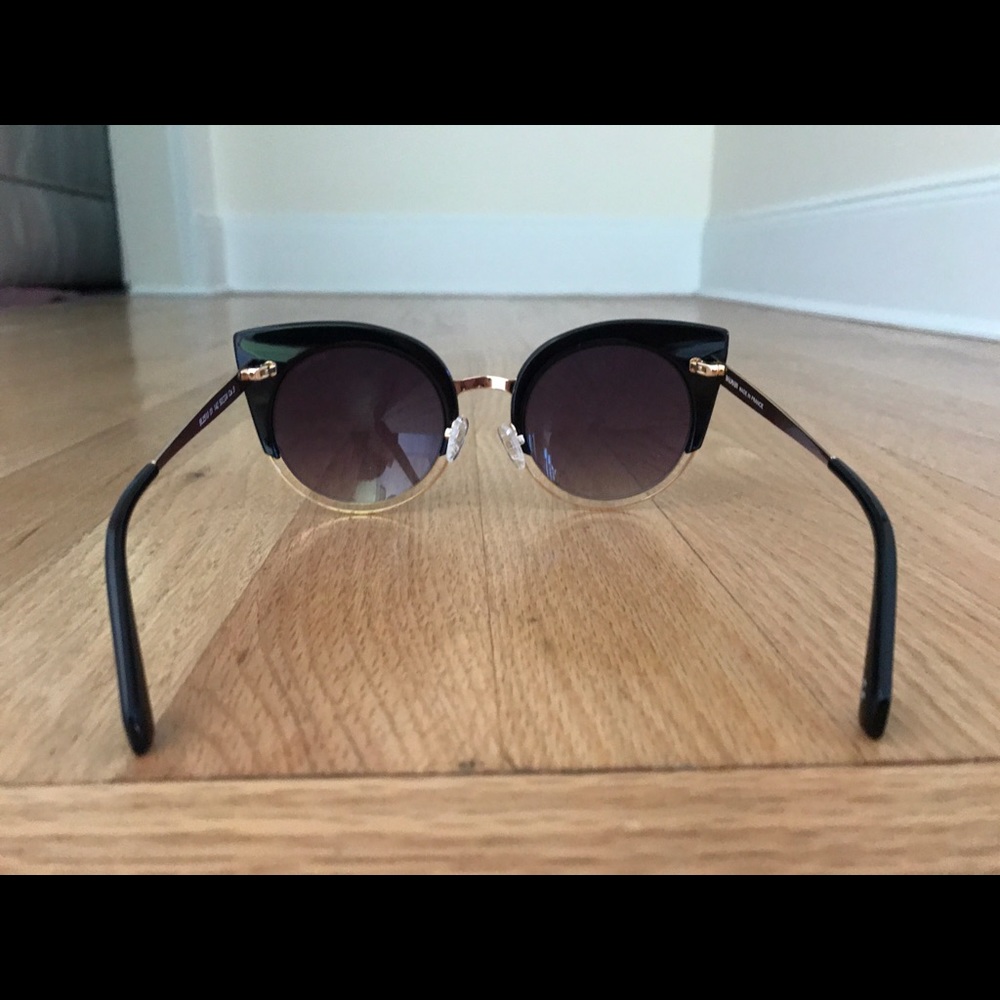 Pierre Balmain Black & Gold Cat Eye Sunglasses NWC - Picture 5 of 6