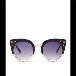 Pierre Balmain Black & Gold Cat Eye Sunglasses NWC