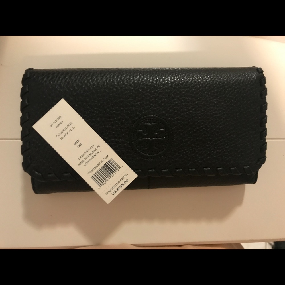 Black Tory Burch Marion Envelope Continental