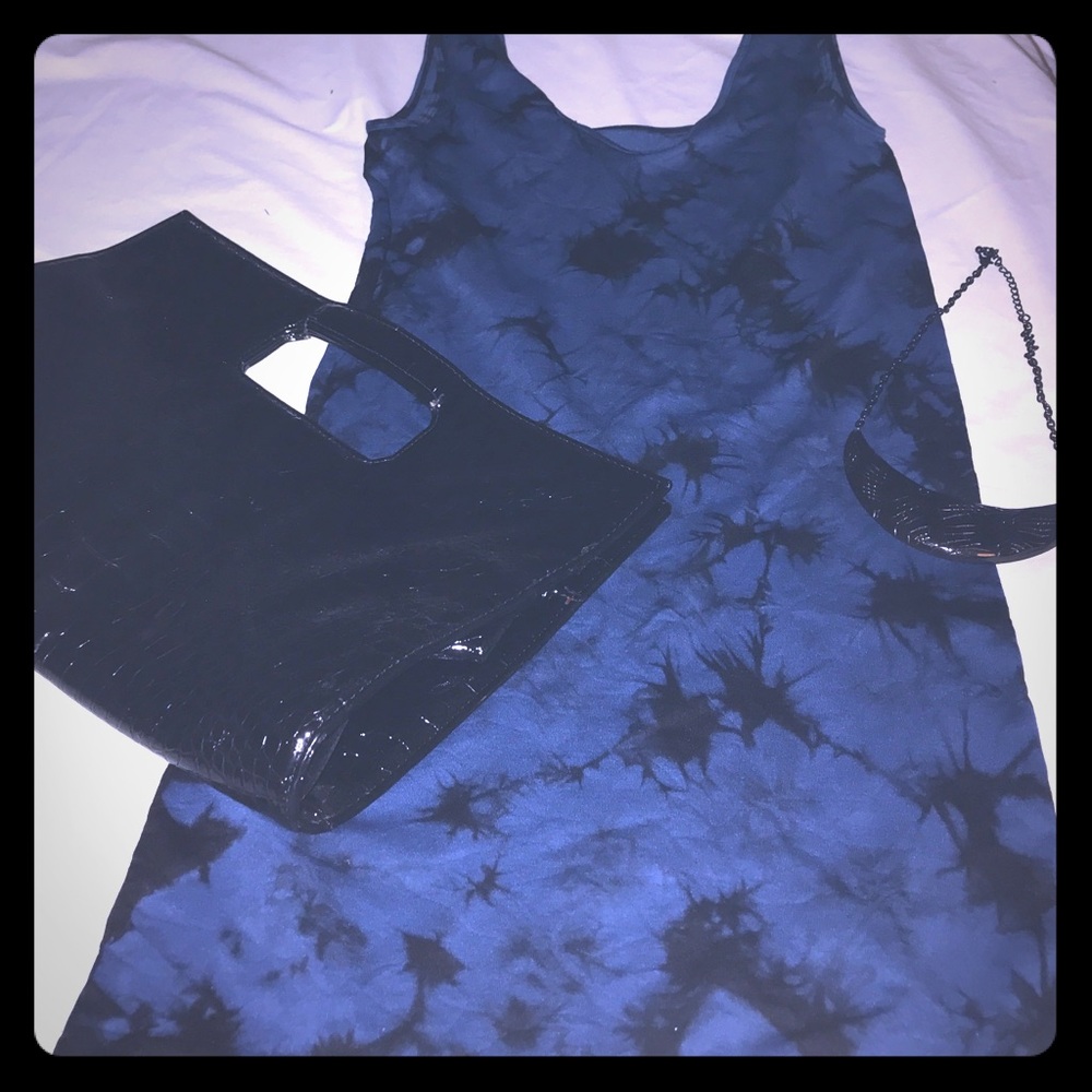 Tie dye body con form fitting mini dress