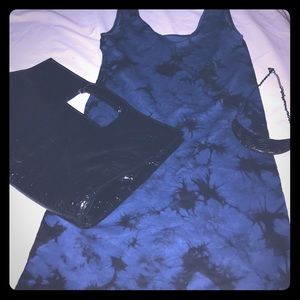 Tie dye body con form fitting mini dress