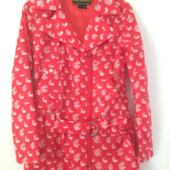New Rocawear light Weight Jacket Red & White Logo - Picture 1 of 7