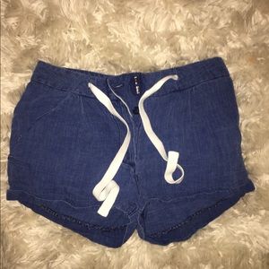 Denim flowy shorts