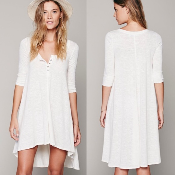 Marled Jersey DRESS Drippy High-Low Tunic Tee - Picture 2 of 3