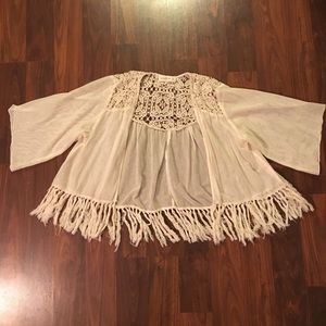 Abercrombie & Fitch- Cream Lace Cardigan