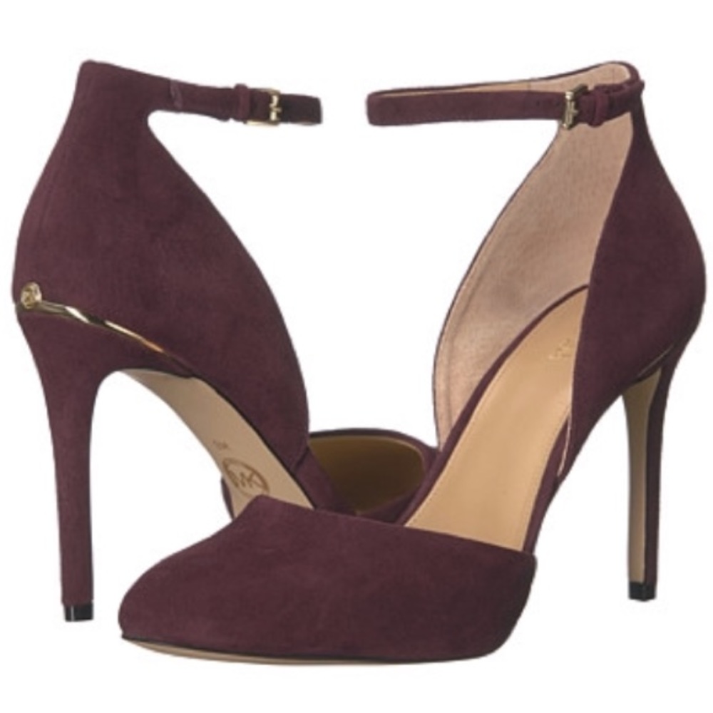 Michael Kors Plum Suede Georgia Pumps