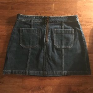 Madewell Denim Zip Mini Skirt - Never Worn