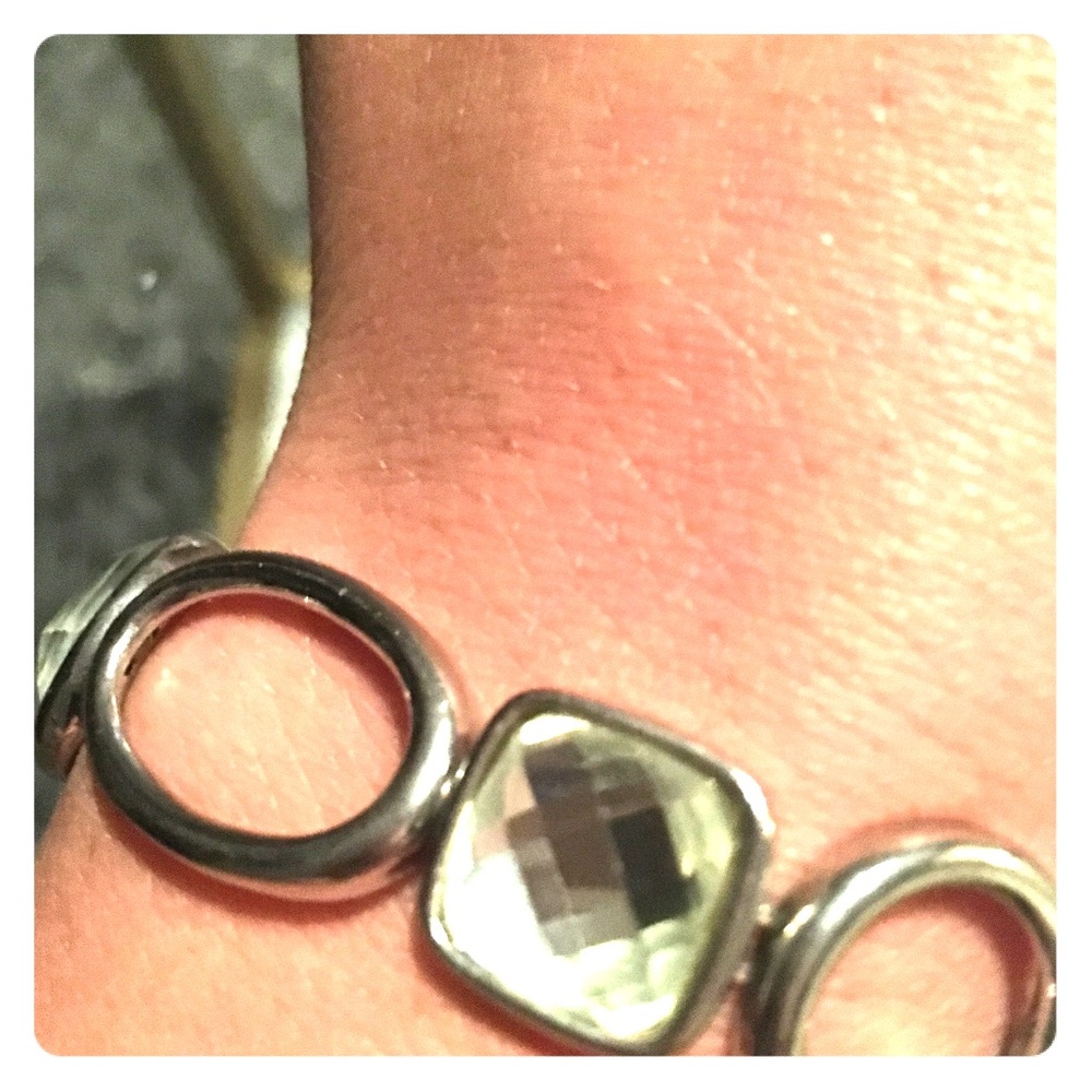 Silver bracelet with clear gems 💎 💎 💎