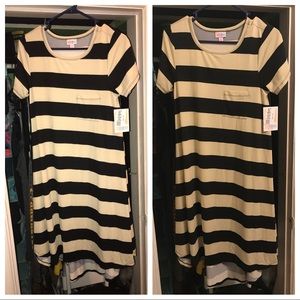NWT! Black and off white striped XS Carly