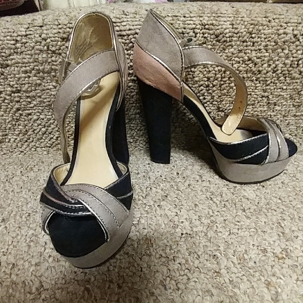 Lauren Conrad Color-block Platform Heels