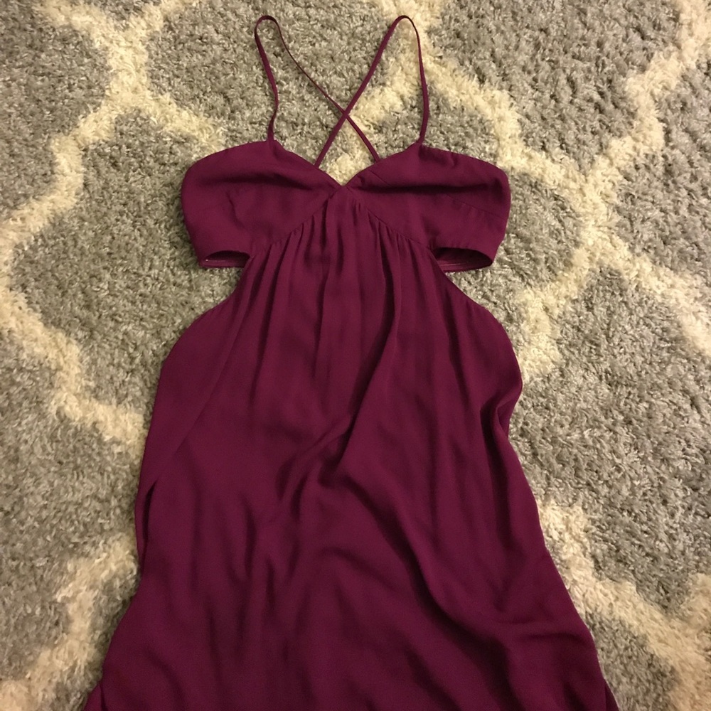 High low dress with cut outs