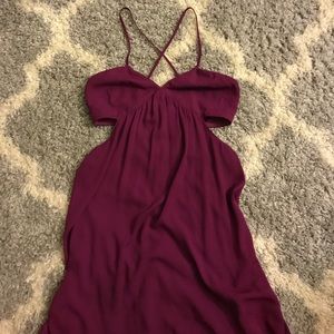 High low dress with cut outs