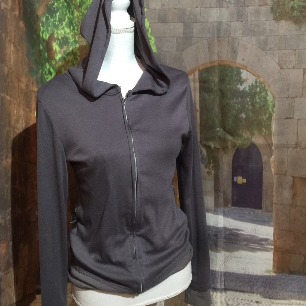 Gray hoodie with interesting detail