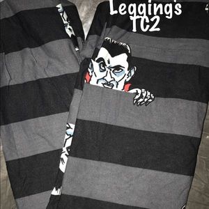 NWT LuLaRoe Halloween TC2 Dracula Leggings