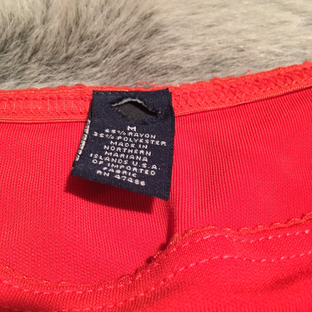 ✅Blood Orange Midi Skirt W/Ruffle Hem Sz M - Picture 6 of 8