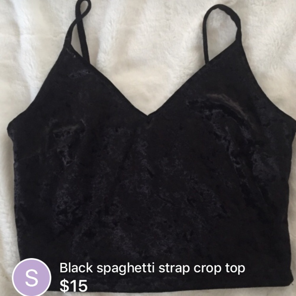 Black Velvet crop top