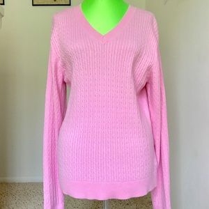 Lilly Pulitzer Cableknit Sweater pink tag pullover