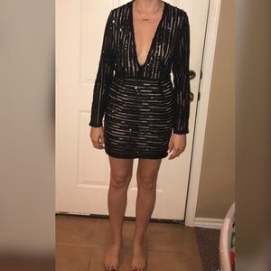 Black sequin dress