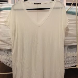 Brandy Melville white long t-shirt