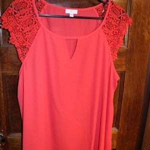 Coral 1X Women’s Blouse