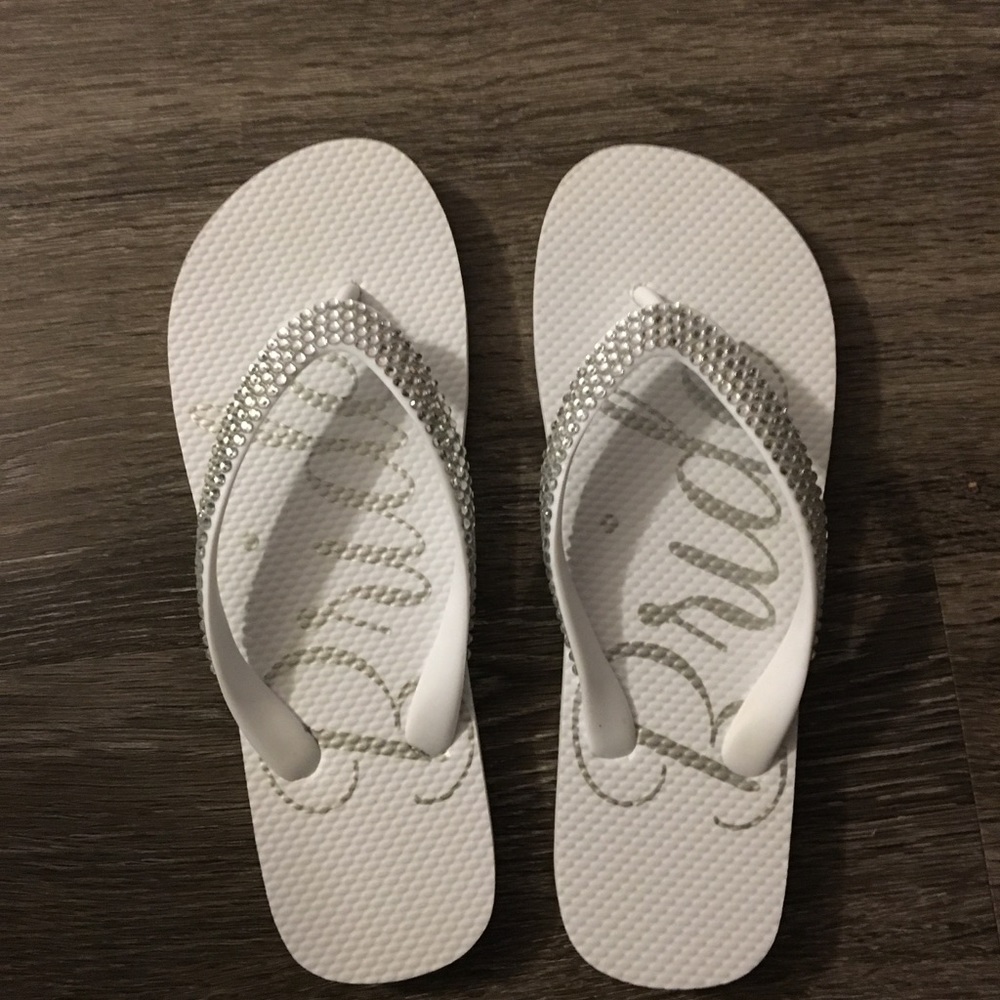 David's Bridal Bride flip flops