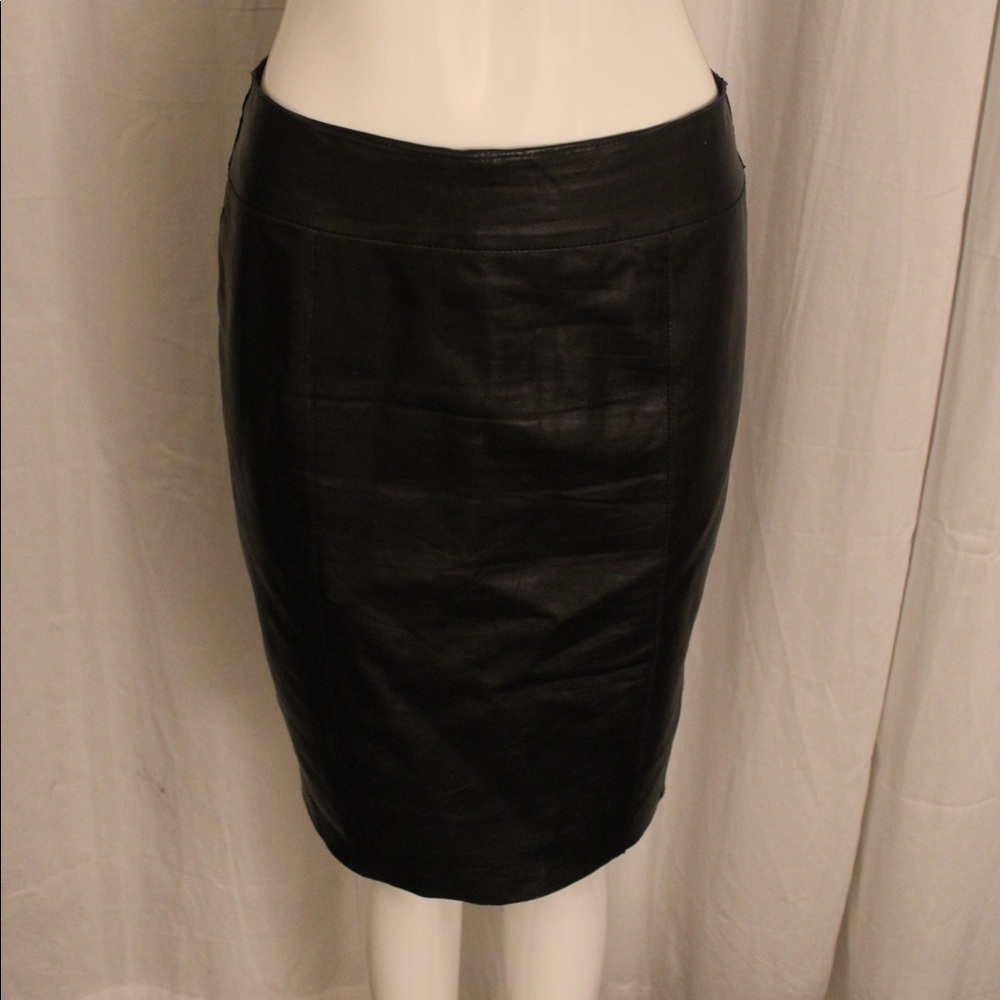 Leather Halogen skirt