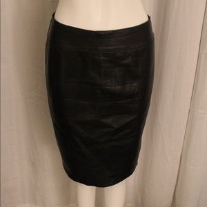 Leather Halogen skirt