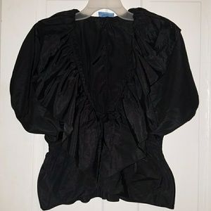 Black ruffle jacket