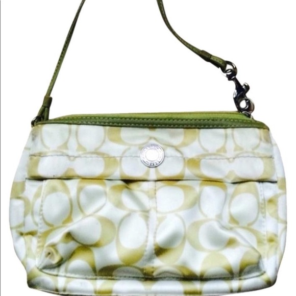 Coach Handbags - Coach green demi wristlet