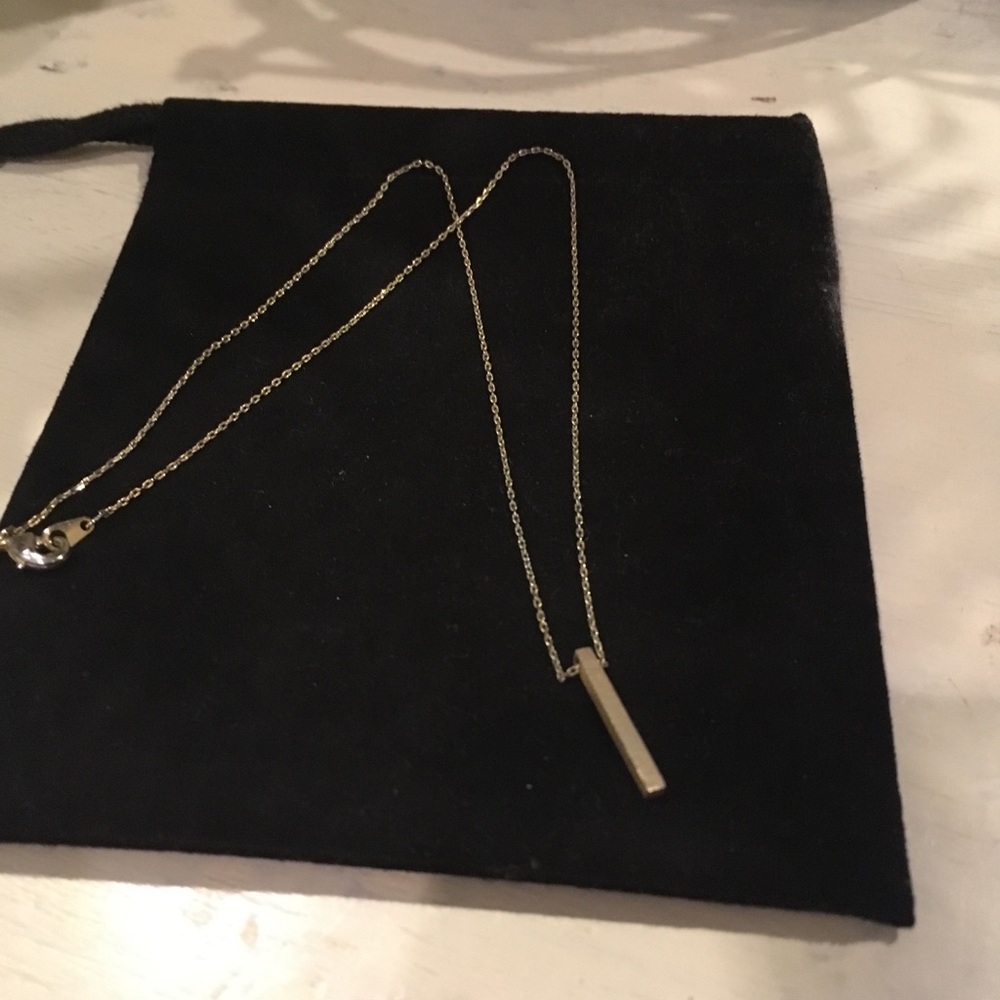 Gold bar necklace