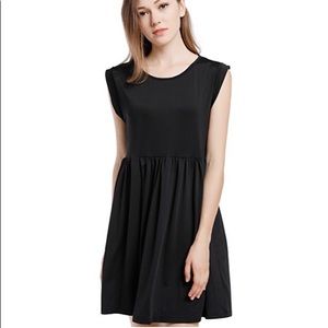 NWOT Black Babydoll Fit and Flare Dress