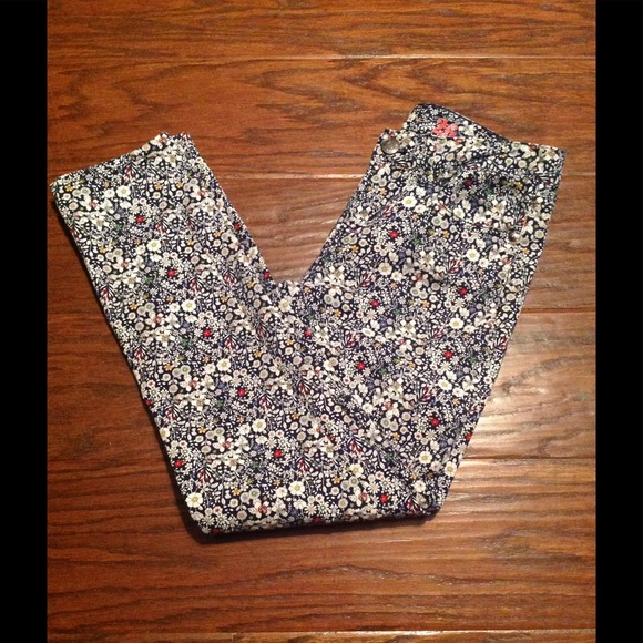 J. Crew Toothpick Floral Skinny Jeans. 26 ankle - Picture 2 of 5