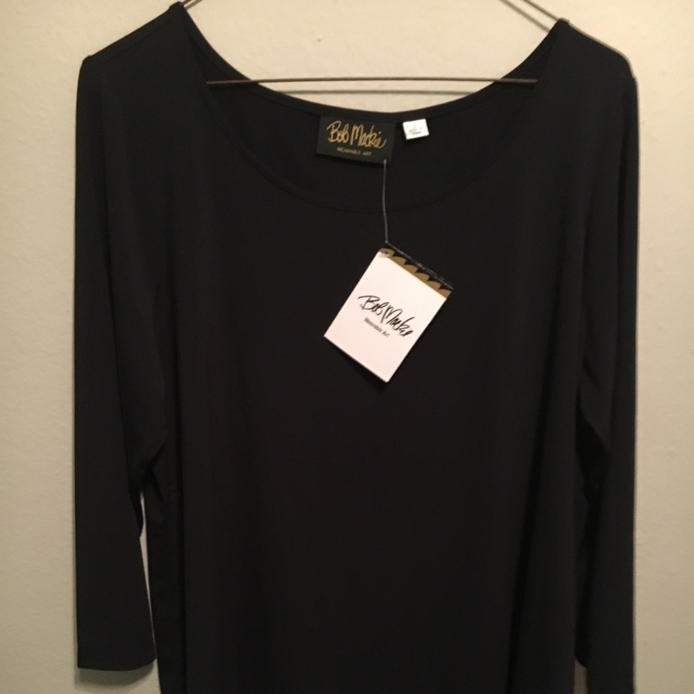 Bob Mackie black Long Sleeve Blouse