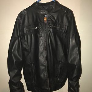Leather appearance jacket